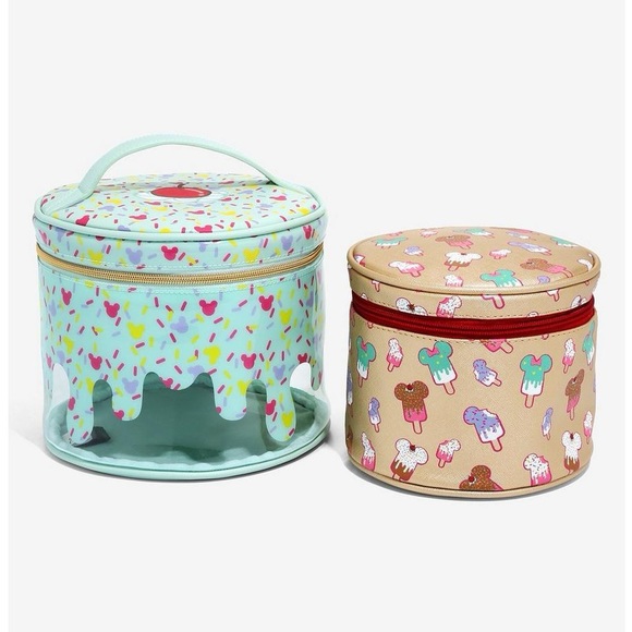 Danielle Nicole Disney Mickey Mouse Sundae Cosmetic Bag Set, NWT. - Picture 2 of 6
